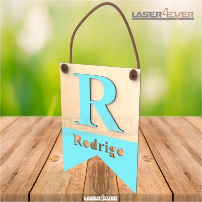 Placa Inicial Colorida - Nome Rodrigo