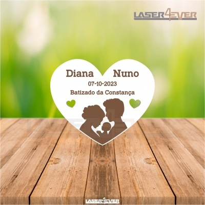 Íman Lembrança Casamento Coração Casal Bebé
