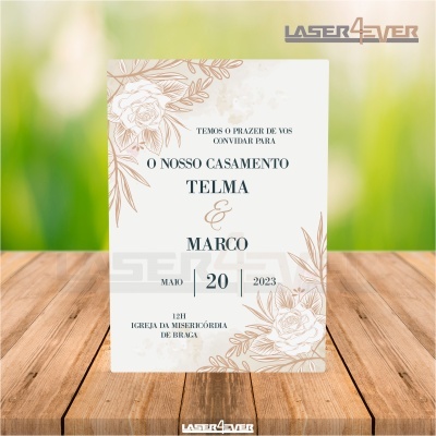 Convite Casamento - Flores