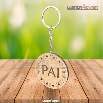 Porta-Chaves Pai - Nomes Personalizados