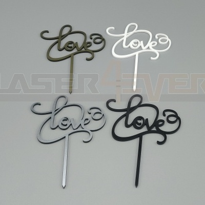 Topo de bolo para Casamento com a Palavra LOVE