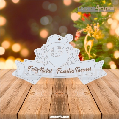 Placa Decorativa - Pai Natal Nome Família Personalizado