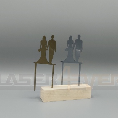 Topo de bolo para Casamento - Tema Casal