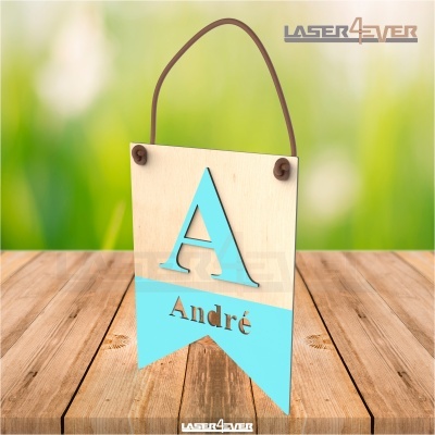 Placa Inicial Colorida - Nome André