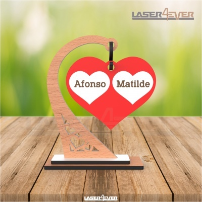Coração Baloiço - Nomes Personalizados
