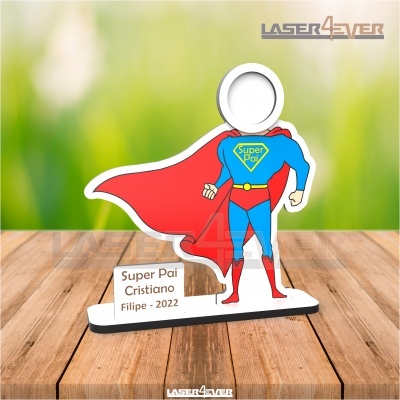 Super Homem Moldura Pai - Nomes e Ano Personalizados