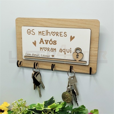 Chaveiro - Os melhores Avós moram aqui - personalizado