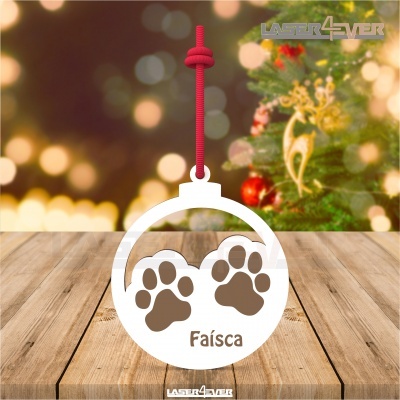 Bola de Natal - Patinhas Nome Personalizado