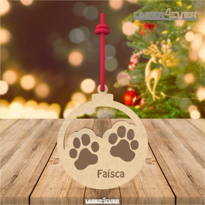 Bola de Natal - Patinhas Nome Personalizado