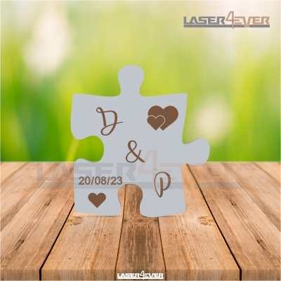 Íman Lembrança Casamento - Peça Puzzle