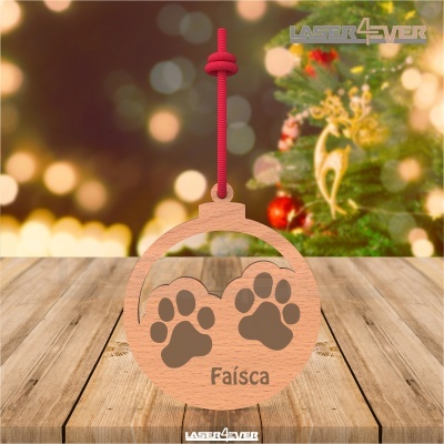 Bola de Natal - Patinhas Nome Personalizado