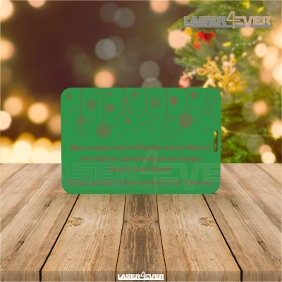 Mini Placa de Natal - Decorações de Natal Frase e Nome Personalizado