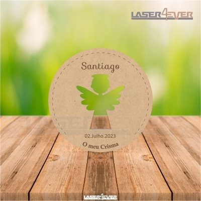 Íman Lembrança Crisma Círculo Anjo