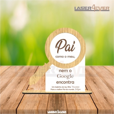 Placa Google Dia do Pai - Nomes Personalizados