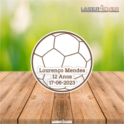 Íman Lembrança Aniversário Bola de Futebol