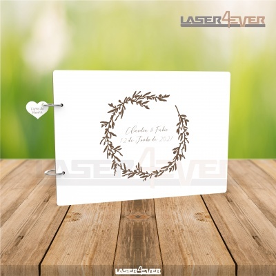 Livro de Honra Casamento - Folhagens