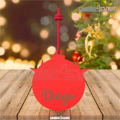 Bola de Natal - Estrelas Nome Personalizado