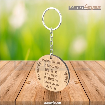 Porta-Chaves Mãe / Avó - Nomes Personalizados