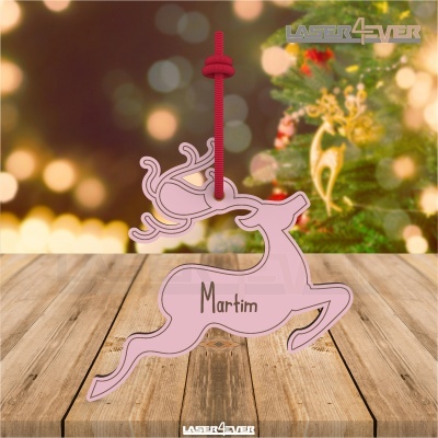 Bola de Natal - Rena Nome Personalizado