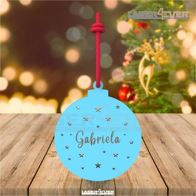Bola de Natal - Estrelas Nome Personalizado