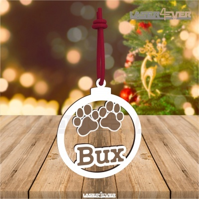 Bola de Natal - Patinhas - Nome Personalizado