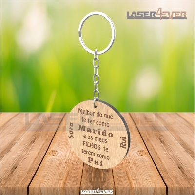 Porta-Chaves Marido/Pai - Nomes Personalizados