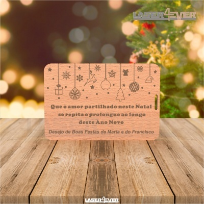 Mini Placa de Natal - Decorações de Natal Frase e Nome Personalizado