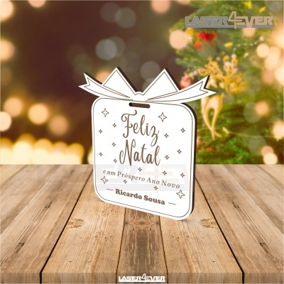 Mini Placa de Natal - Presente Nome Personalizado