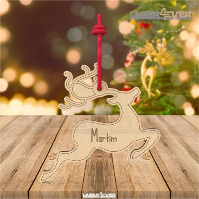 Bola de Natal - Rena Nome Personalizado