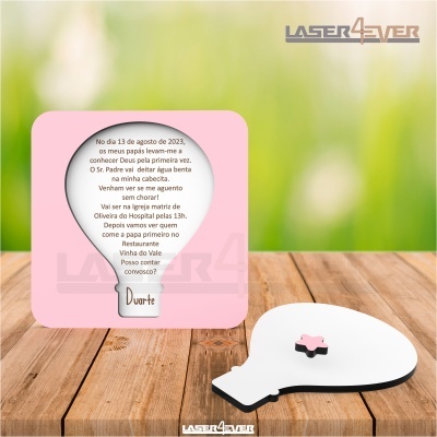 Convite Batismo - Balão de Encaixar