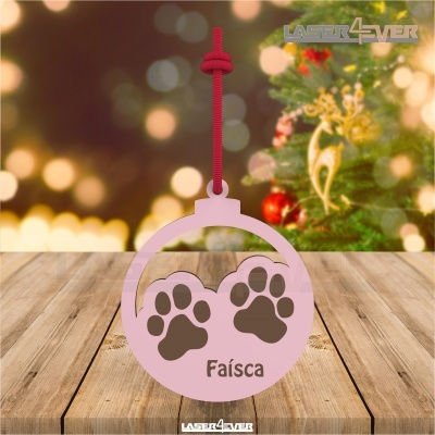 Bola de Natal - Patinhas Nome Personalizado