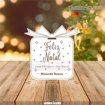 Mini Placa de Natal - Presente Nome Personalizado