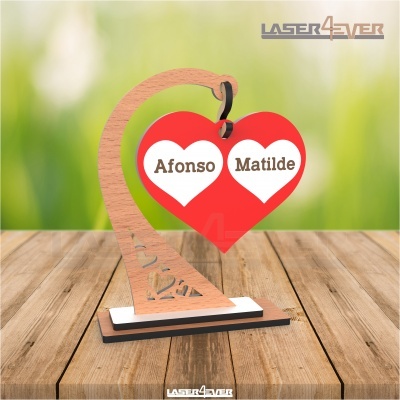 Coração Baloiço - Nomes Personalizados