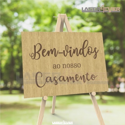 Placa de Boas Vindas Casamento