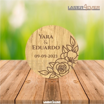 Íman Lembrança Casamento Círculo Florido