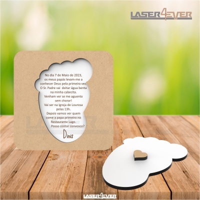 Convite Batismo - Pézinho de Encaixar