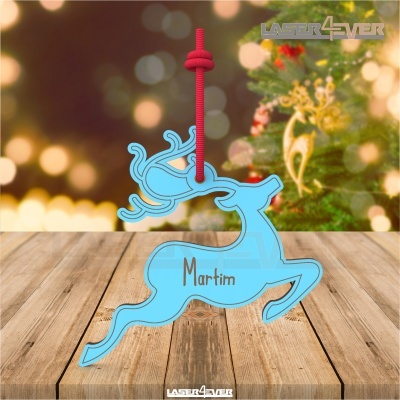 Bola de Natal - Rena Nome Personalizado