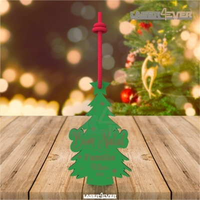 Bola de Natal - Árvore Nome Família Personalizado