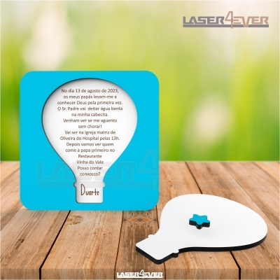 Convite Batismo - Balão de Encaixar