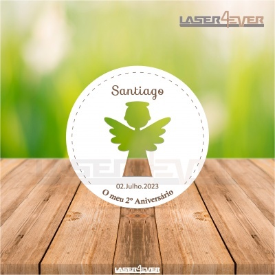 Íman Lembrança Aniversário Círculo Anjo