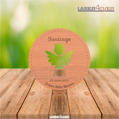 Íman Lembrança Baby Shower Círculo Anjo