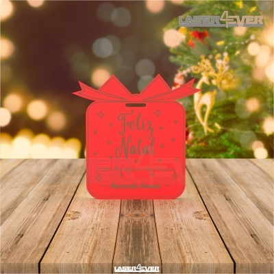 Mini Placa de Natal - Presente Nome Personalizado