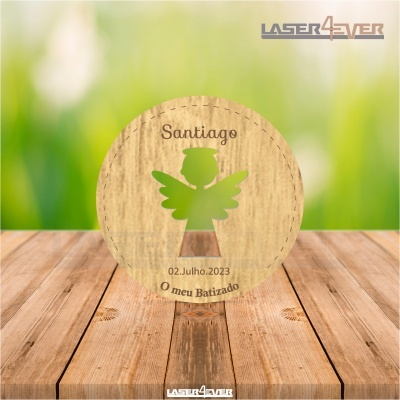 Íman Lembrança Batismo Círculo Anjo