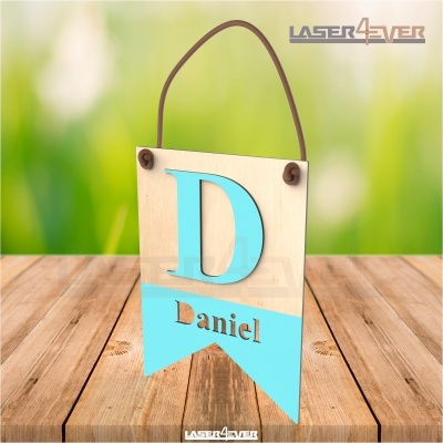 Placa Inicial Colorida - Nome Daniel
