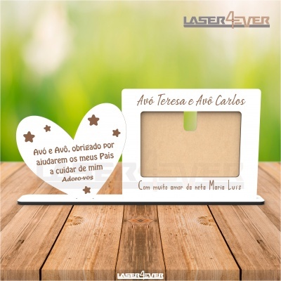 Moldura com Coração - Nome e Frase Personalizável