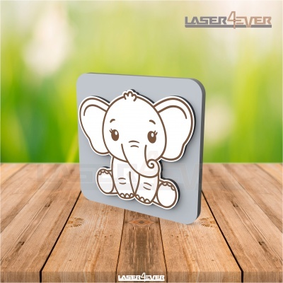 Convite Batismo - Elefante Menino