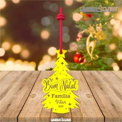 Bola de Natal - Árvore Nome Família Personalizado