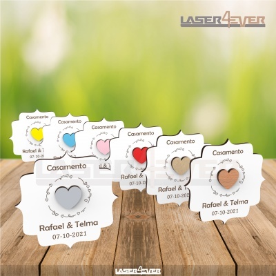 Lembrança Casamento Placa Coração