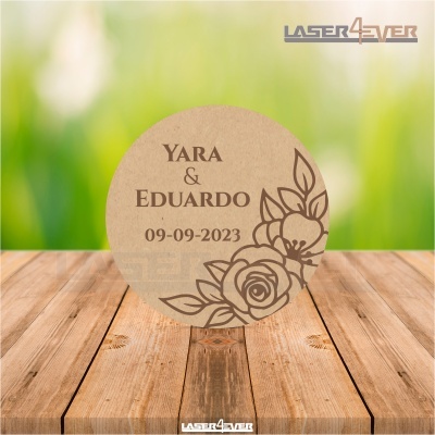 Íman Lembrança Casamento Círculo Florido