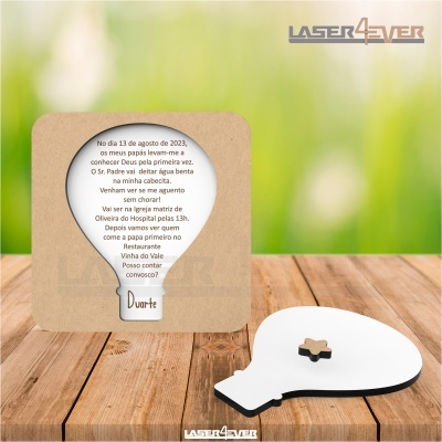 Convite Batismo - Balão de Encaixar